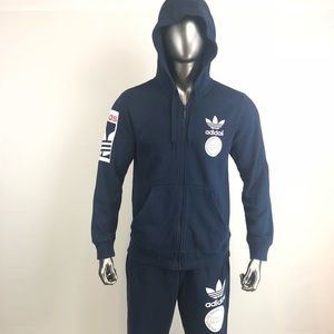 Adidas Original 2 Piece Tracksuit jacket M pants L